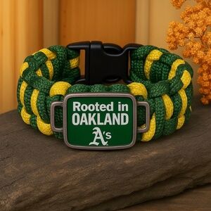 Oakland athletics paracord bracelet
